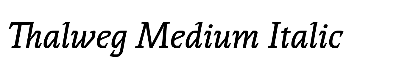 Thalweg Medium Italic